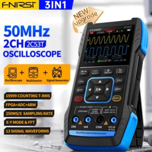 fnirsi 2c53t 50mhz 250mss handheld 3in1 oscilloscope multimeter signal generatordigital oscilloscopefnirsifnirsi 3601941