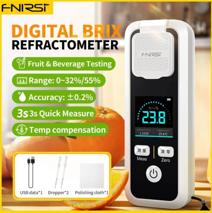 غلظتسنج نوری دیجیتال بریکس(غلظت قند در مایعات) افنیرسی (FNIRSI) JBM-20 - تصویر 1