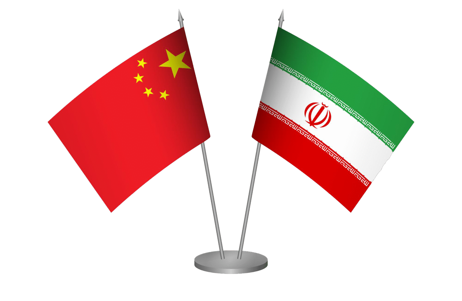 China-Iran Flags