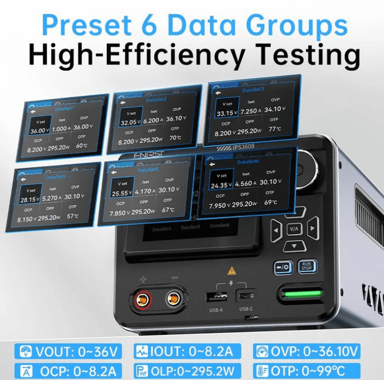 منبع تغذیه هوشمند افنیرسی (FNIRSI) IPS3608 - تصویر 3