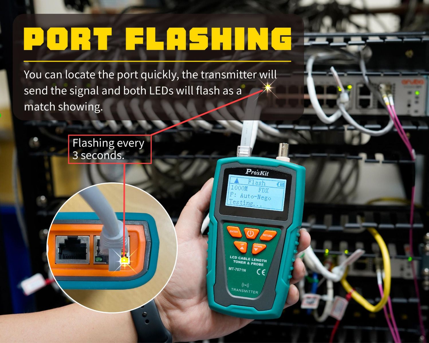 تستر شبکه و زوج یاب پروسکیت (PROSKIT) MT-7071N - تصویر 3