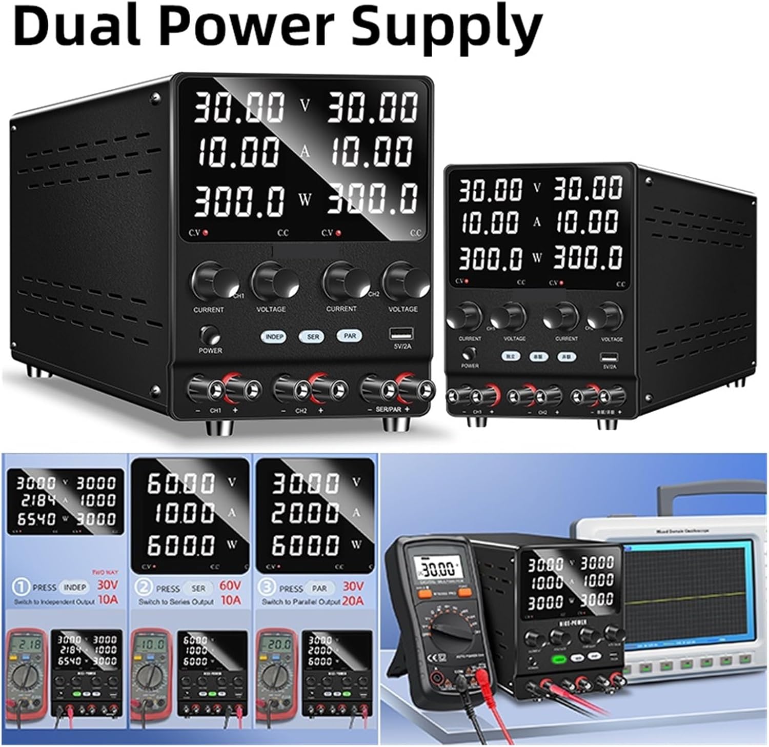 منبع تغذیه نایس پاور (NICE POWER) SPPS3010-2KD 30V 10A - تصویر 2