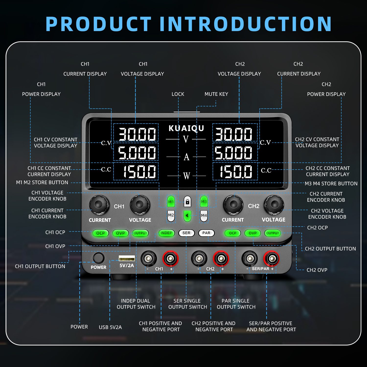 منبع تغذیه نایس پاور (NICE POWER) SPPS305-2KD 30V 5A - تصویر 5