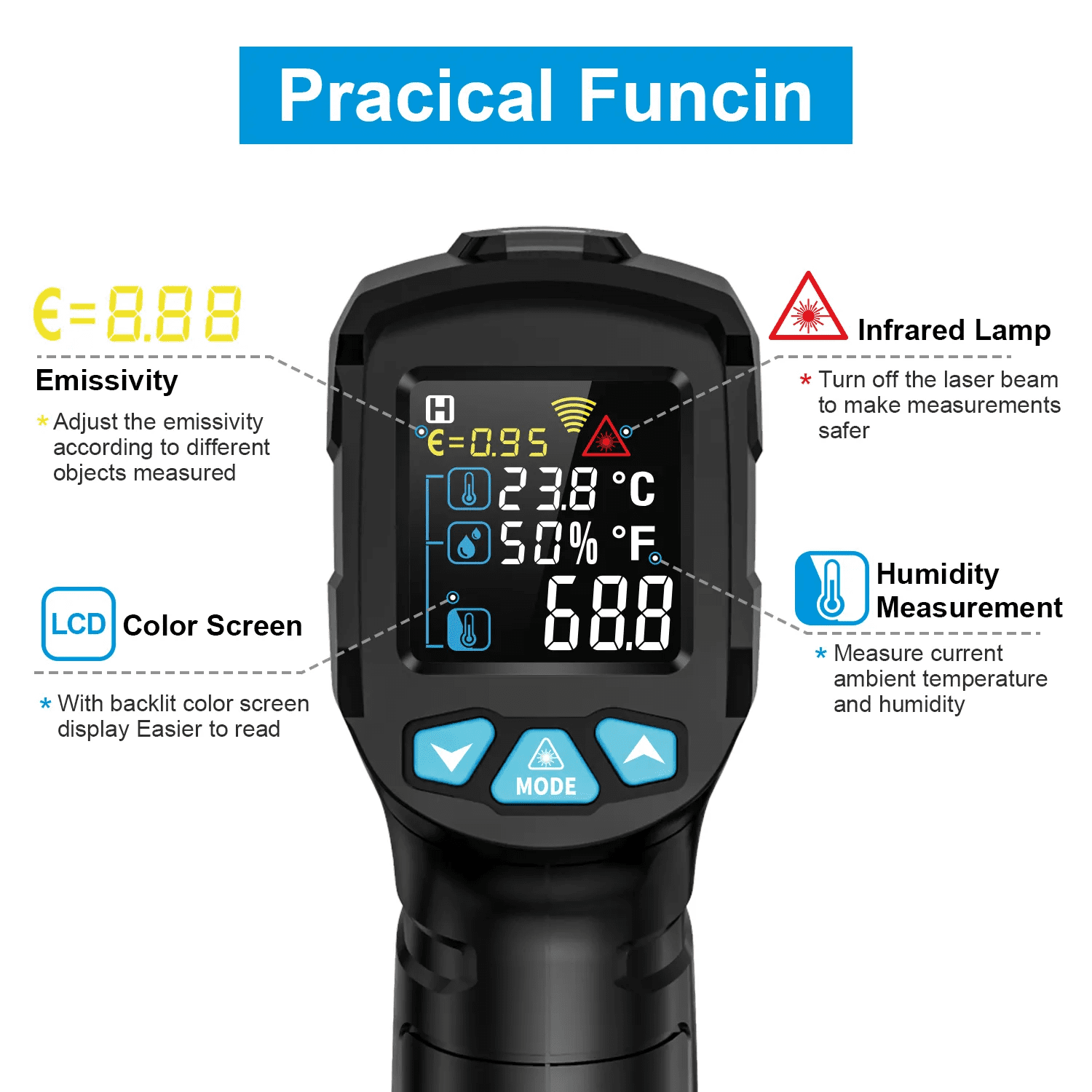دماسنج لیزری مستک (MESTEK) IR01D - تصویر 2