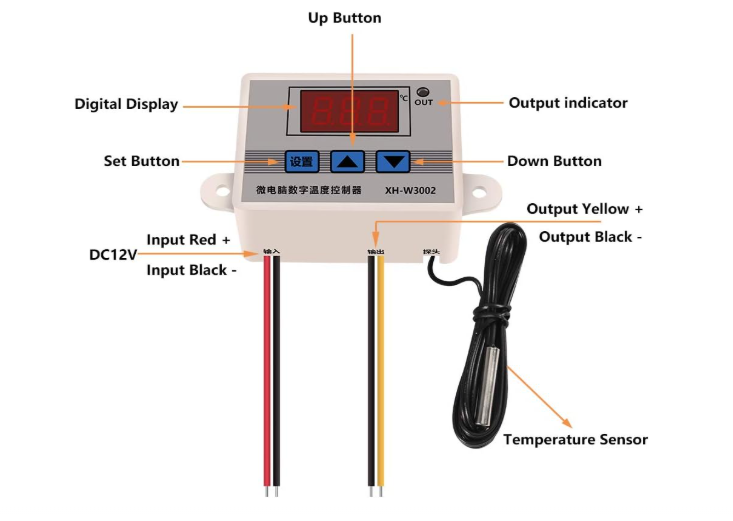 ترموستات دیجیتال 220VAC مدل XH-W3002 - تصویر 2