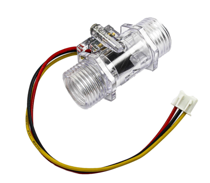 سنسور جریان آب اثر هال YF-201C دارای بدنه شفاف - تصویر 2