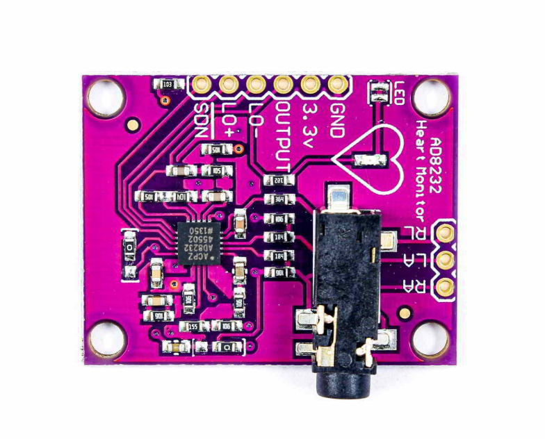 ماژول سنسور ECG و ضربان قلب AD8232 بنفش - تصویر 3