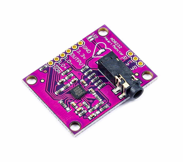 ماژول سنسور ECG و ضربان قلب AD8232 بنفش