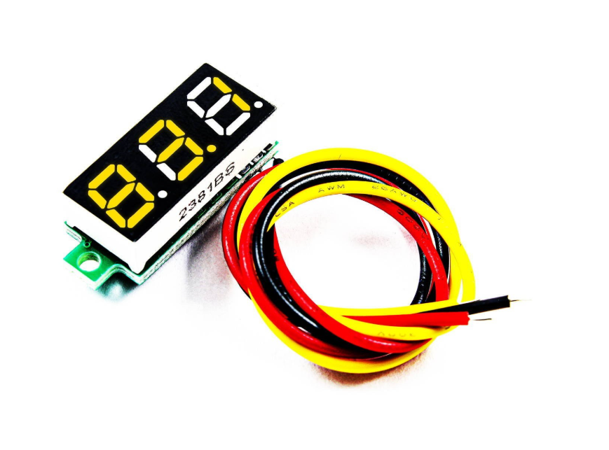 ماژول ولت متر دیجیتال 0 تا 100 ولت DC زرد "0.28