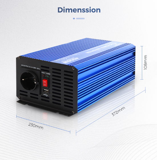 اینورتر سینوسی خالص 1500 وات 12 ولت کارسپا (CARSPA) - تصویر 2