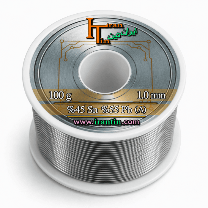 سیم قلع ایران‌تین (IRANTIN) 1.0mm 100gr درجه 2 - تصویر 1
