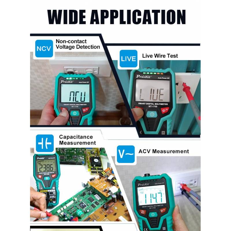 MT-1708 (PROSKIT) مولتی متر دیجیتال پروسکیت - تصویر 4