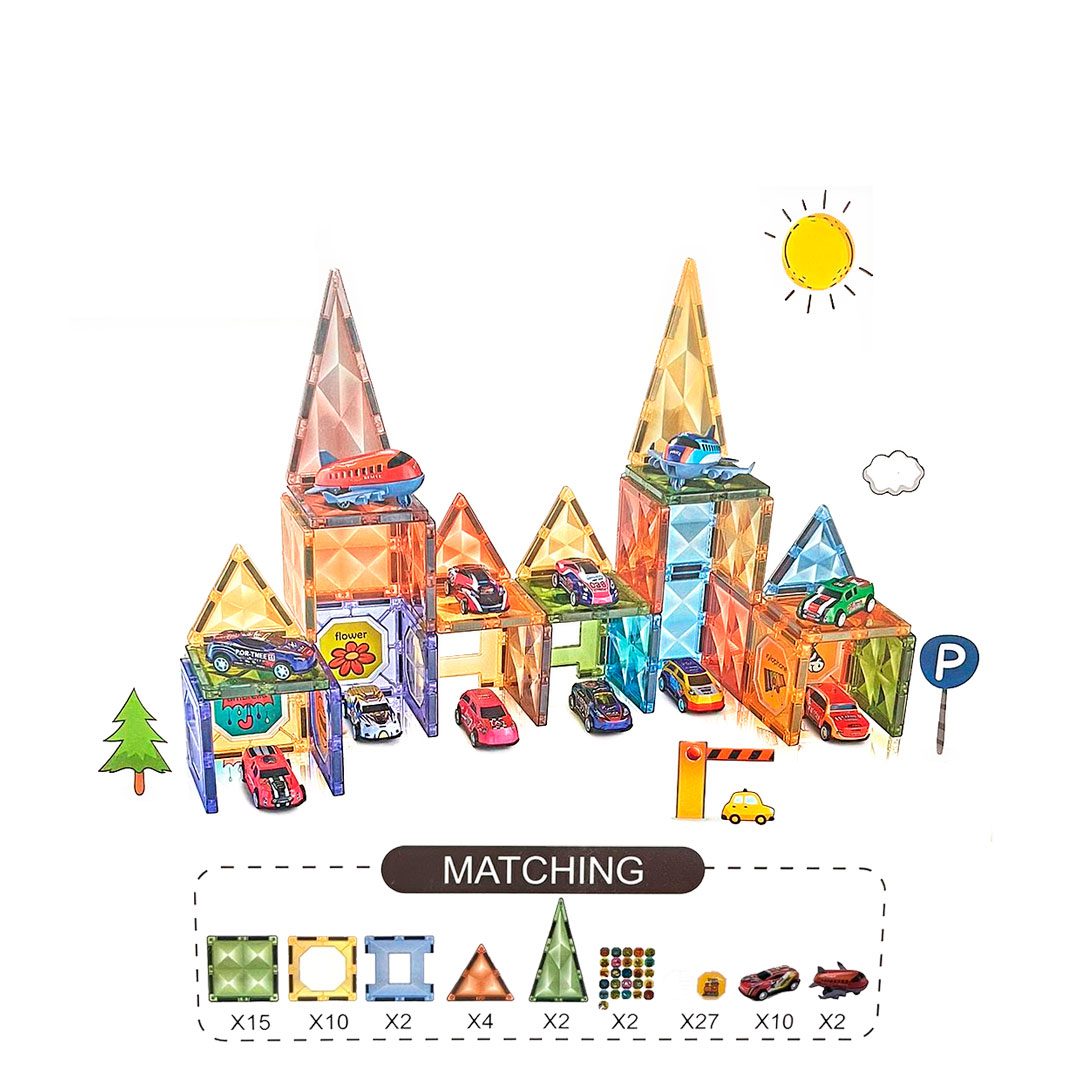 بازی ساختنی مغناطیسی 72 تکه نوع 2 - تصویر 2