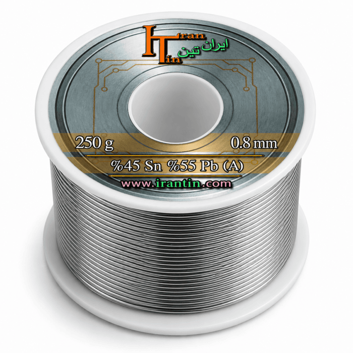 سیم قلع ایرانتین (IRANTIN) 0.8mm 250gr درجه 2 - تصویر 1