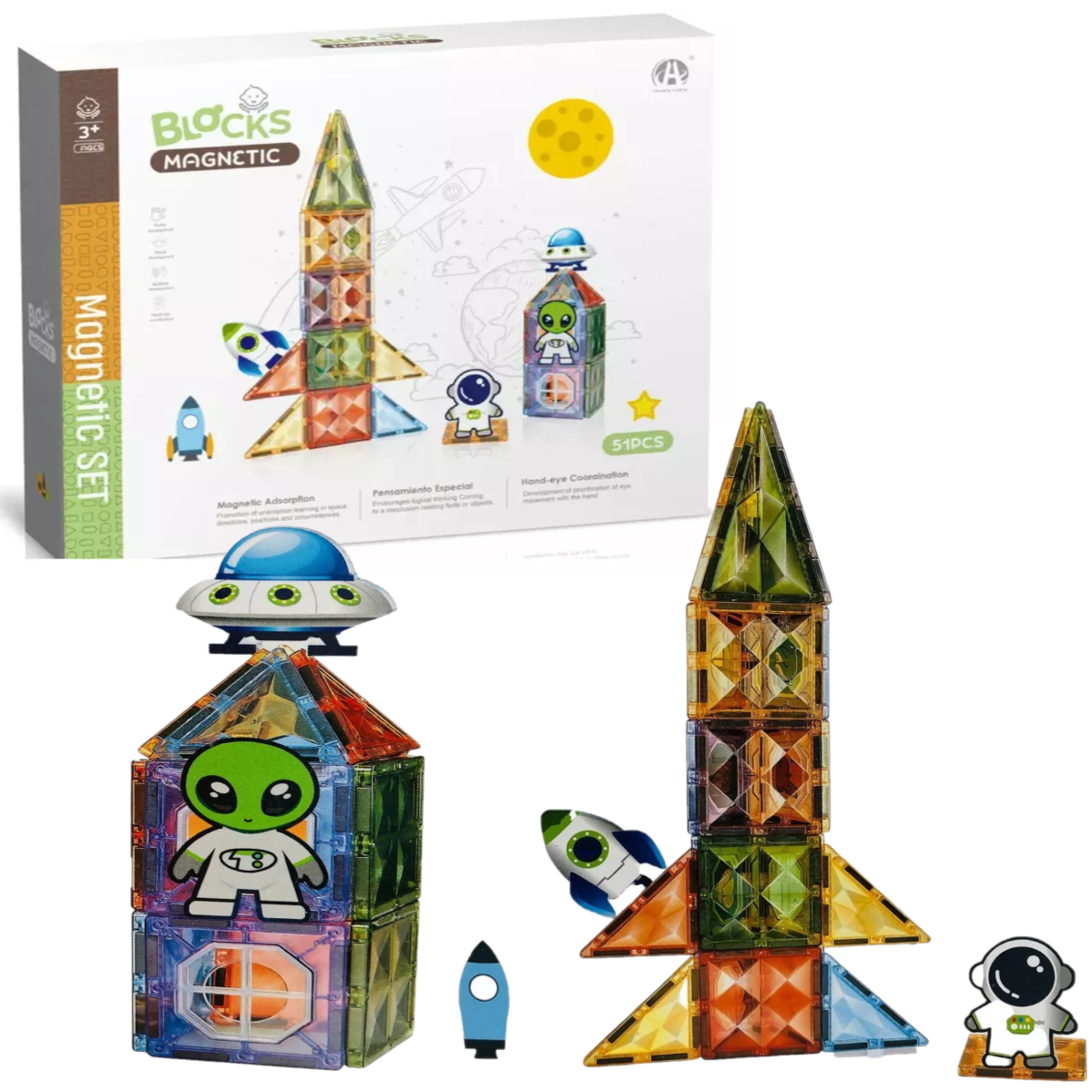 بازی ساختنی مغناطیسی 51 تکه نوع 2