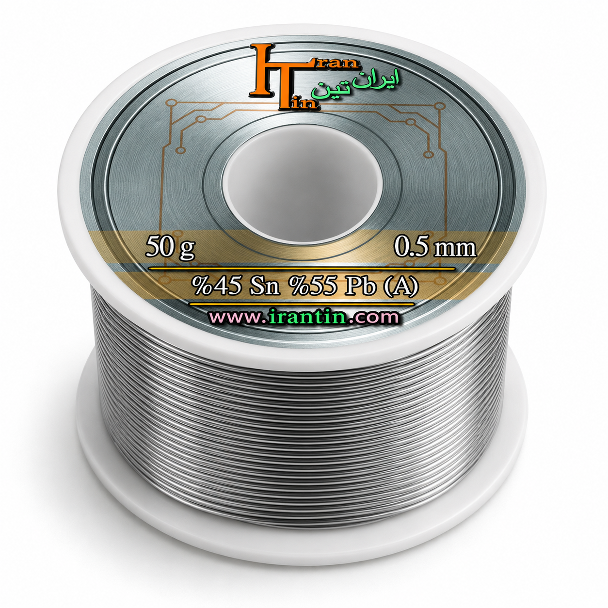 سیم قلع ایرانتین (IRANTIN) 0.5mm 50gr درجه 2