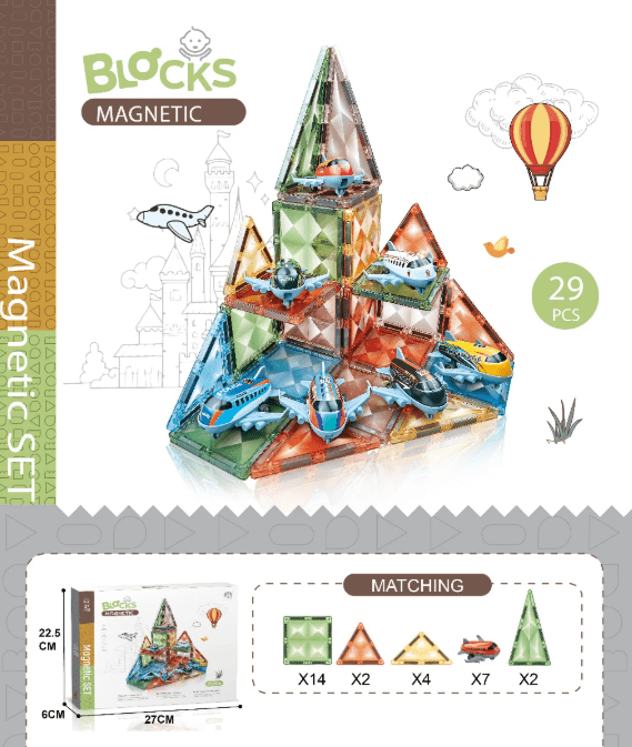 بازی ساختنی مغناطیسی 29 تکه نوع 2 - تصویر 2