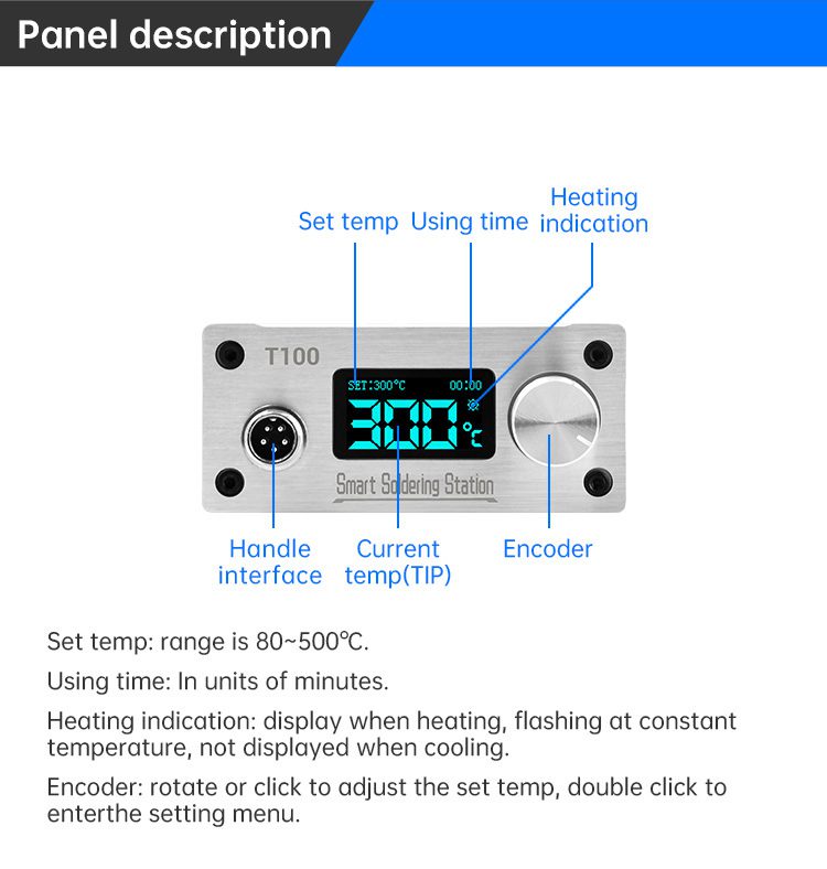 هویه رومیزی 65 وات ALIENTEK T100 - تصویر 4