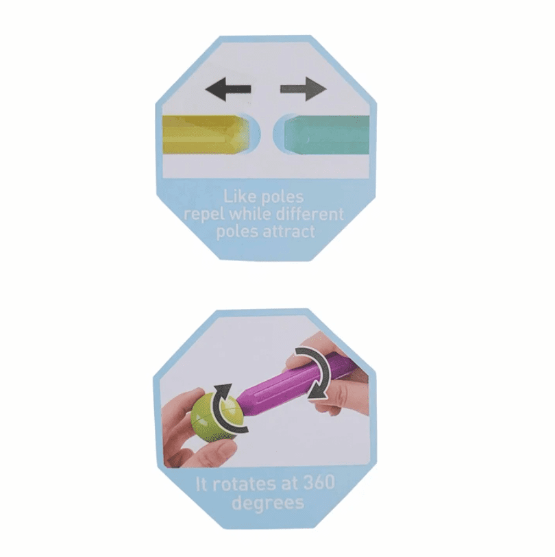 بازی ساختنی مغناطیسی مهره و میله 64 تکه - تصویر 5