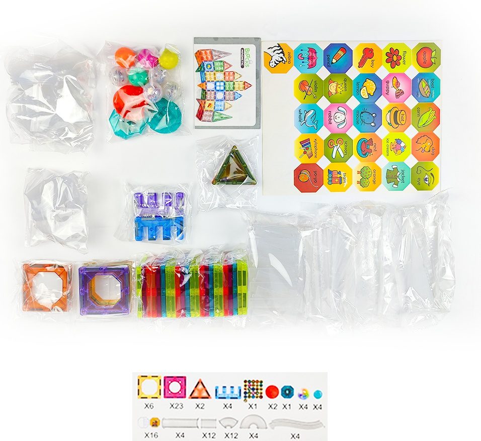 بازی کاشیهای مغناطیسی چراغدار 98 تکه - تصویر 3