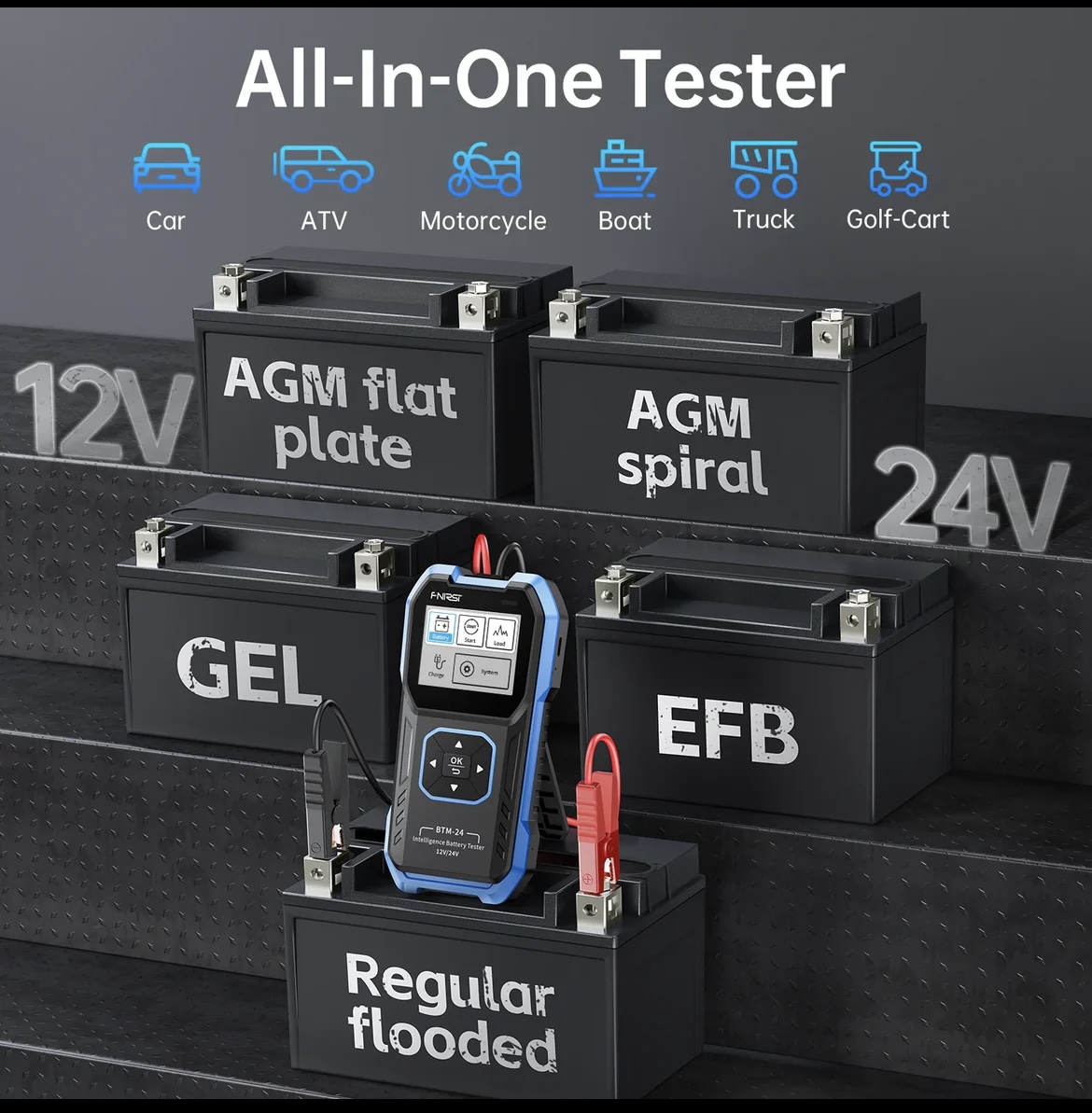 تستر مقاومت داخلی باتری افنیرسی (FNIRSI) BTM-24 - تصویر 4