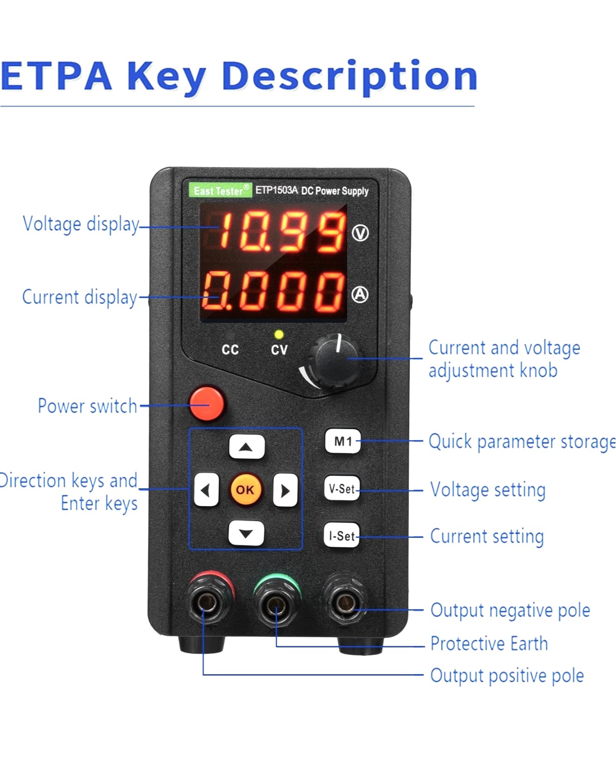 منبع تغذیه ایست تستر (EAST TESTER) ETP1503A - تصویر 2