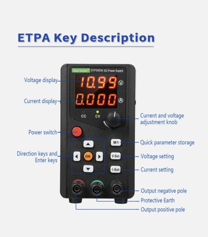 منبع تغذیه ایست تستر (EAST TESTER) ETP3003A - تصویر 1