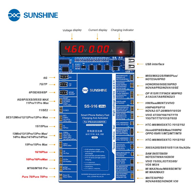 دستگاه شوک و شارژر باتری سان شاین (SS) SS-916 - تصویر 2