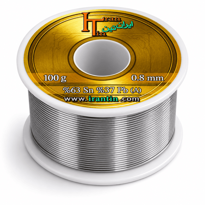 سیم قلع ایران‌تین (IRANTIN) 0.8mm 100gr درجه 1 - تصویر 1