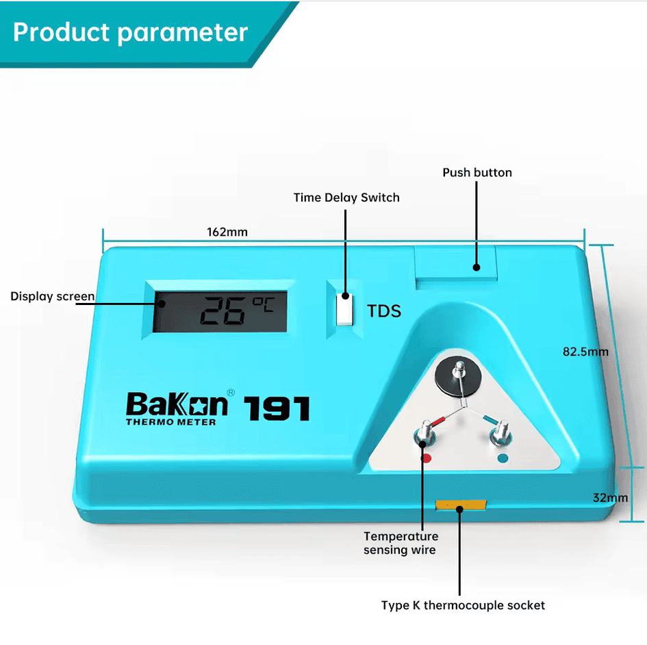 دماسنج و تستر دمای نوک هویه باکون (BAKON) BK191 - تصویر 2