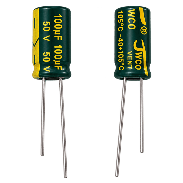 خازن JWCO Green 100µF 50V - تصویر 1