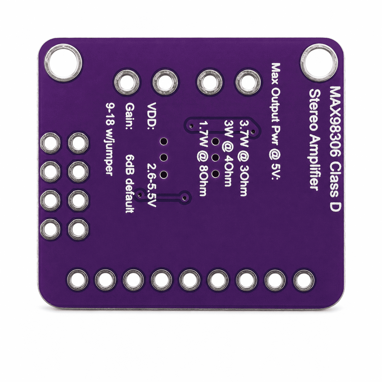 ماژول آمپلی فایر MAX98306 کلاس D (3.7 وات) - تصویر 2