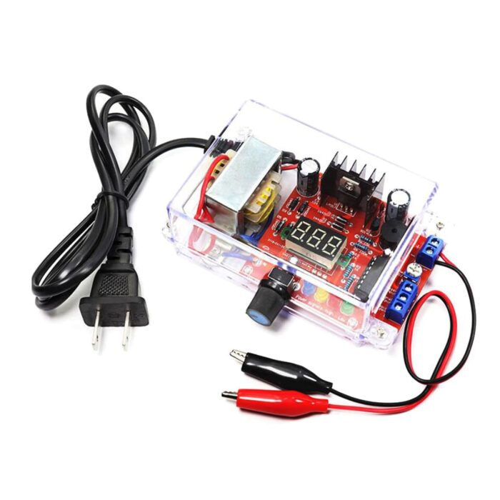 کیت منبع تغذیه قابل تنظیم LM317 با ولتمتر دیجیتال - تصویر 1