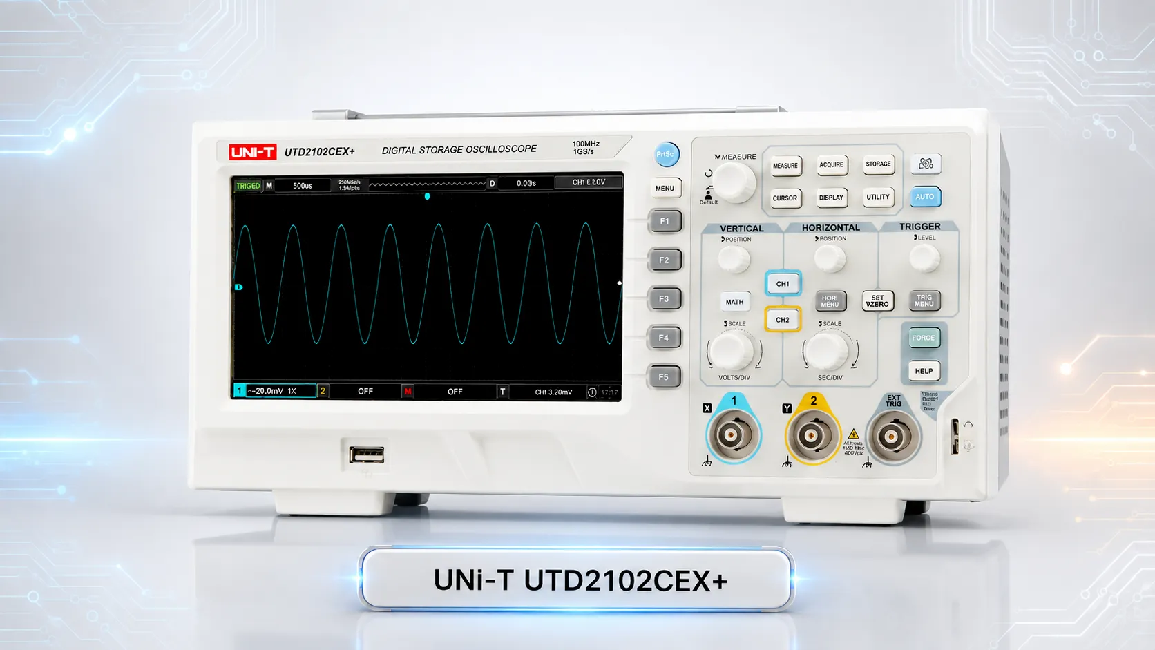 اسیلوسکوپ رومیزی یونیتی مدل UNI-T UTD2102CEX+ ۱۰۰ مگاهرتز مناسب تعمیرات موبایل در ایلکوشاپ